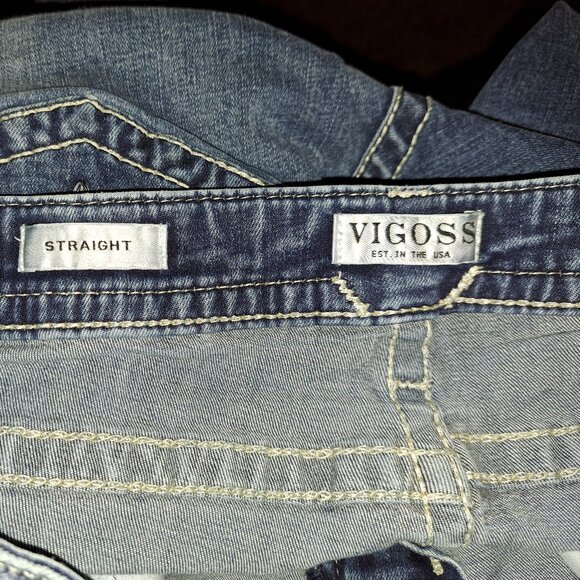 Vigoss Straight Embroidered Pocket Denim Jeans - Picture 10 of 10